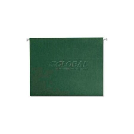 Smead Smead  Hanging File Folders, Untabbed, 11 Point Stock, Letter, Green, 25/Box 64010